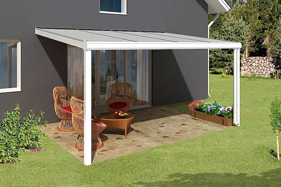 Skanholz Terrassendach "Genua" 434 cm Breite, verschiedene Tiefe günstig online kaufen