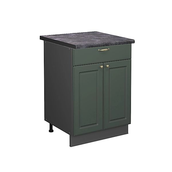 Vicco Unterschrank Fame-Line, Grün-Gold Landhaus/Anthrazit, 60 günstig online kaufen