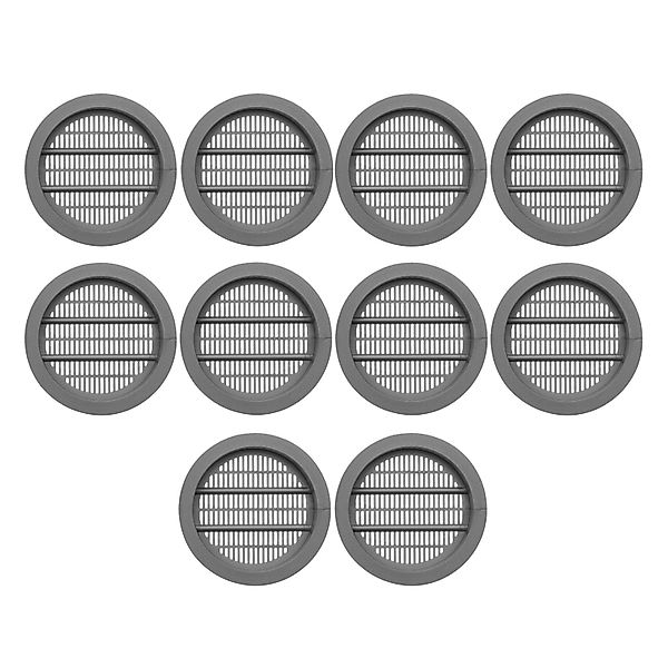 SOTECH 10 Stück Lüftungsrosette Ø49 mm aus Kunststoff Zum Einlassen Silberg günstig online kaufen