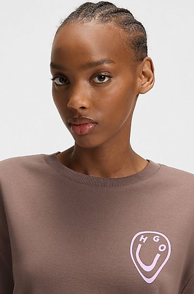 HUGO Blue Sweatshirt "Oversized Crew", Rundhals, mit Print günstig online kaufen