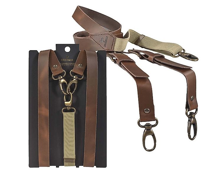 Sir Redman Hosenträger Leder mit Karabinerhaken "Work" Holländer Y-Form, 25 günstig online kaufen