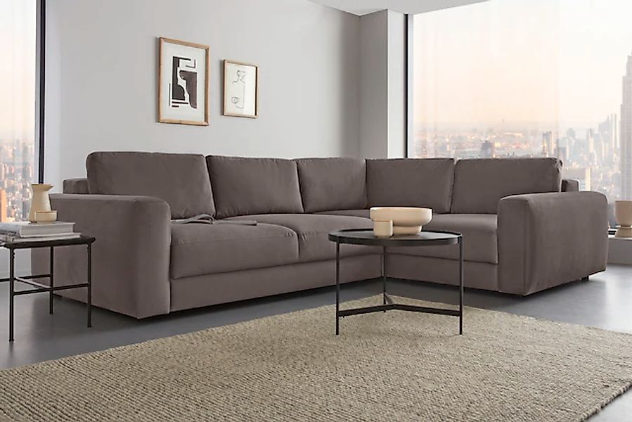 Home affaire Ecksofa »Bloomfield, Breite 304cm, Mega Polsterecke mit viel P günstig online kaufen