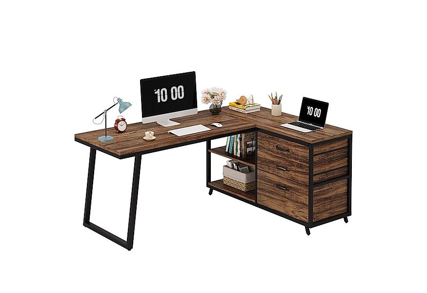 Tribesigns Schreibtisch Computertisch, Reversibel L-förm Eckschreibtisch mi günstig online kaufen