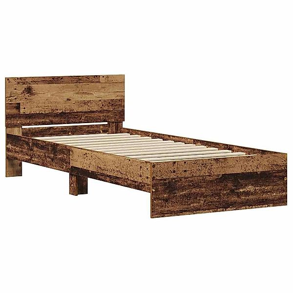 vidaXL Bett Bettgestell mit Kopfteil Altholz günstig online kaufen