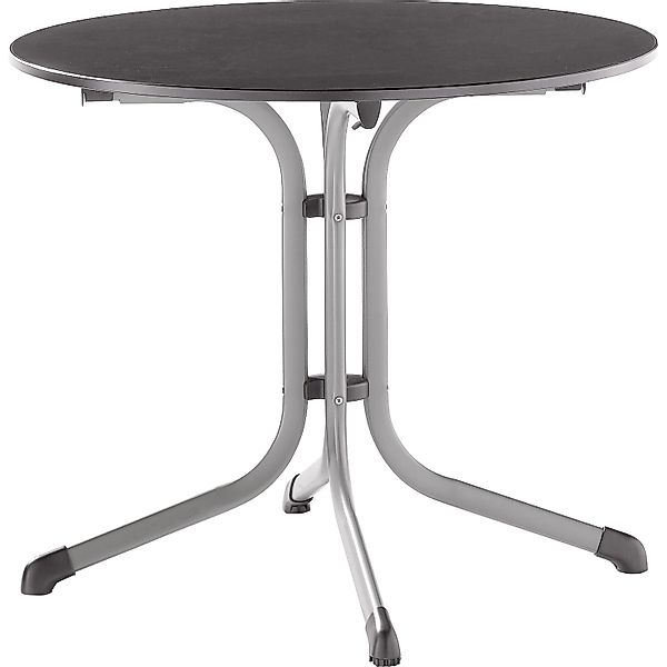 Sieger Klapptisch Rund Silber/Graphit 85 cm x 85 cm günstig online kaufen