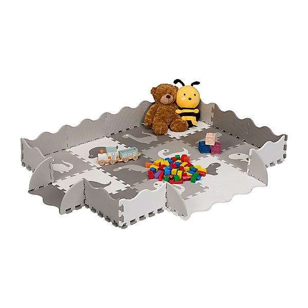 relaxdays Spielmatte Puzzlematte Dinosaurier mit Rand günstig online kaufen