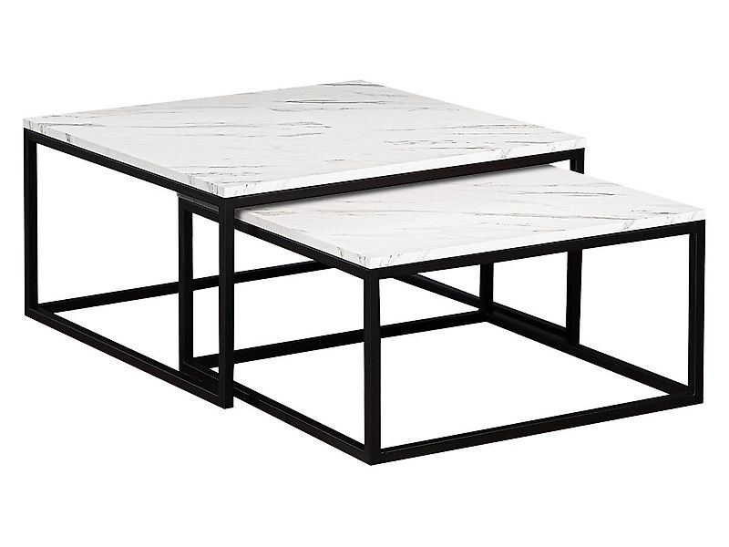 MIRJAN24 Couchtisch Dual (2er-Set), Vierkantrohrrahmen aus Stahl, schwarz p günstig online kaufen