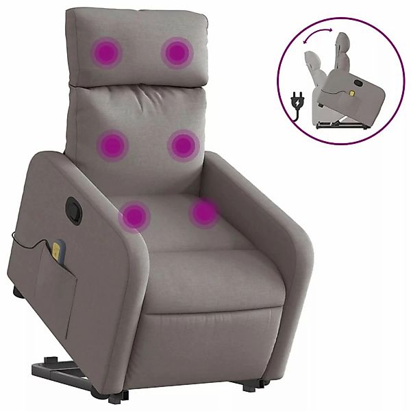 vidaXL Massagesessel mit Aufstehhilfe Taupe Stoff Modell 13 günstig online kaufen