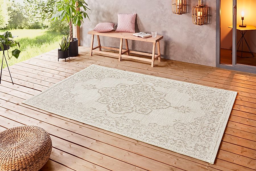 NORTHRUGS Teppich »Tilos«, rechteckig, 8 mm Höhe, In- & Outdoor, Kurzflor, günstig online kaufen