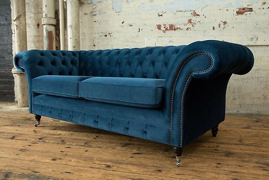 Xlmoebel Sofa Hochwertiges Stoff-Sofa im Chesterfield-Stil, 3-Sitzer Polste günstig online kaufen