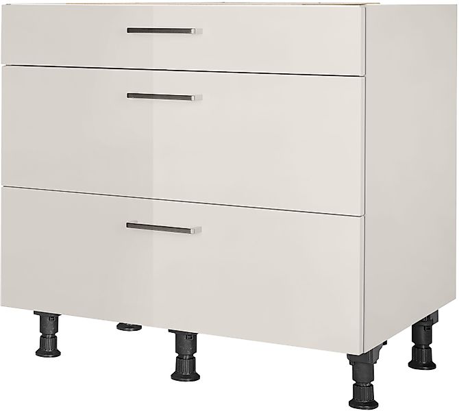 nobilia Unterschrank ""Flash", vormontiert, mit höhenverstellbaren Sockelfü günstig online kaufen