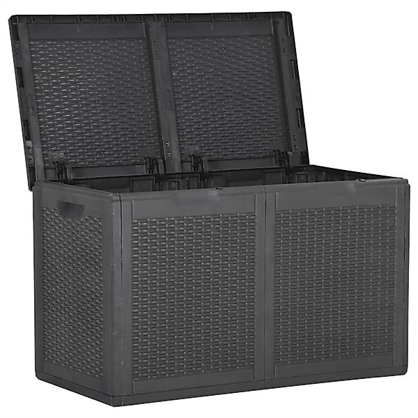 vidaXL Gartenbox Garten-Aufbewahrungsbox 180 L Schwarz günstig online kaufen
