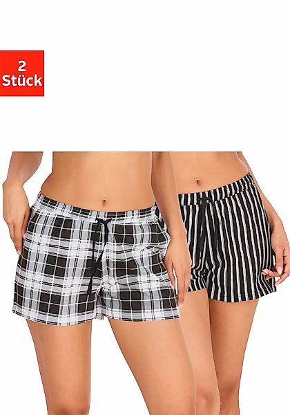 Vivance Dreams Pyjamashorts mit Streifen oder Karos günstig online kaufen