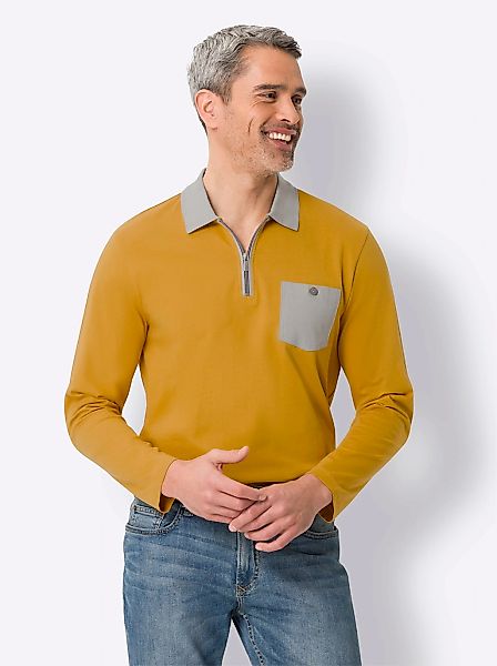 Classic Poloshirt "Langarm-Poloshirt" 1 Stk. tlg. günstig online kaufen
