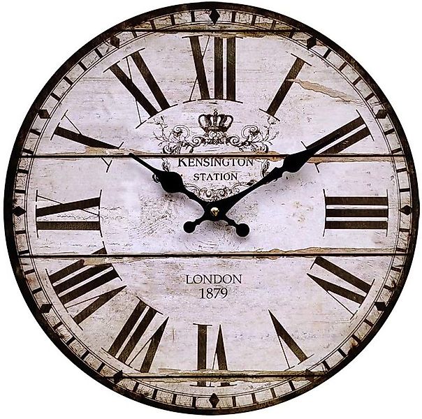 LB H&F Lilienburg Wanduhr Wanduhr ohne KEIN TICKEN still Holz Uhr Wohnzimme günstig online kaufen