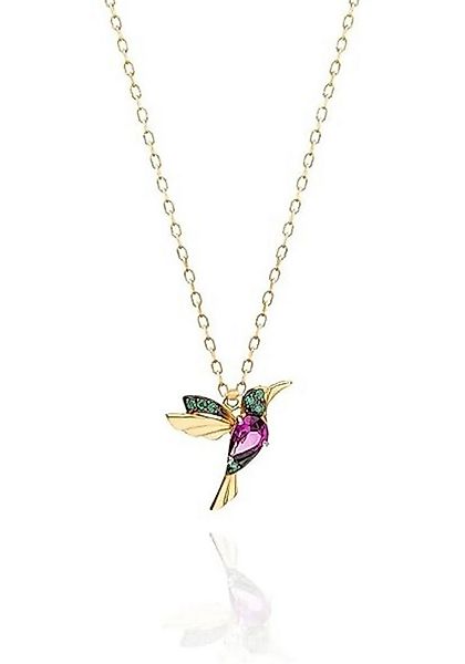 Einzelstück Charm-Kette Halskette Kolibri Anhänger 925 Sterling Silber günstig online kaufen