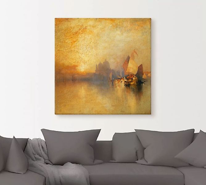 Artland Leinwandbild "Venedig bei Sonnenuntergang.", Sonnenaufgang & -unter günstig online kaufen