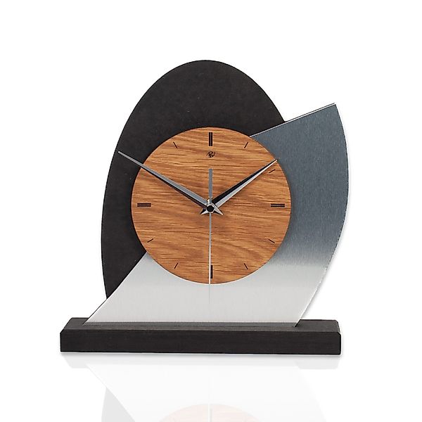Kreative Feder Standuhr Designer-Standuhr „Silver Dome“ günstig online kaufen