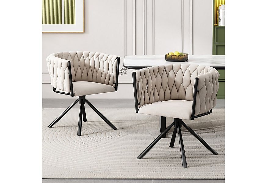 Flieks Esszimmerstuhl (360° drehbar, Set, 2 St), 2er Set Polsterstühle Dreh günstig online kaufen