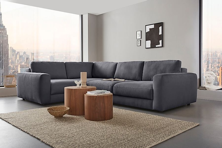 Home affaire Ecksofa "Bloomfield, Breite 304cm, Mega Polsterecke mit viel P günstig online kaufen
