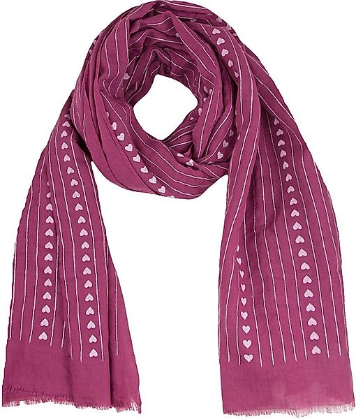 Trachtenland Schal Halstuch mit Herzen und Glitzer Streifen 185 x 70 cm günstig online kaufen