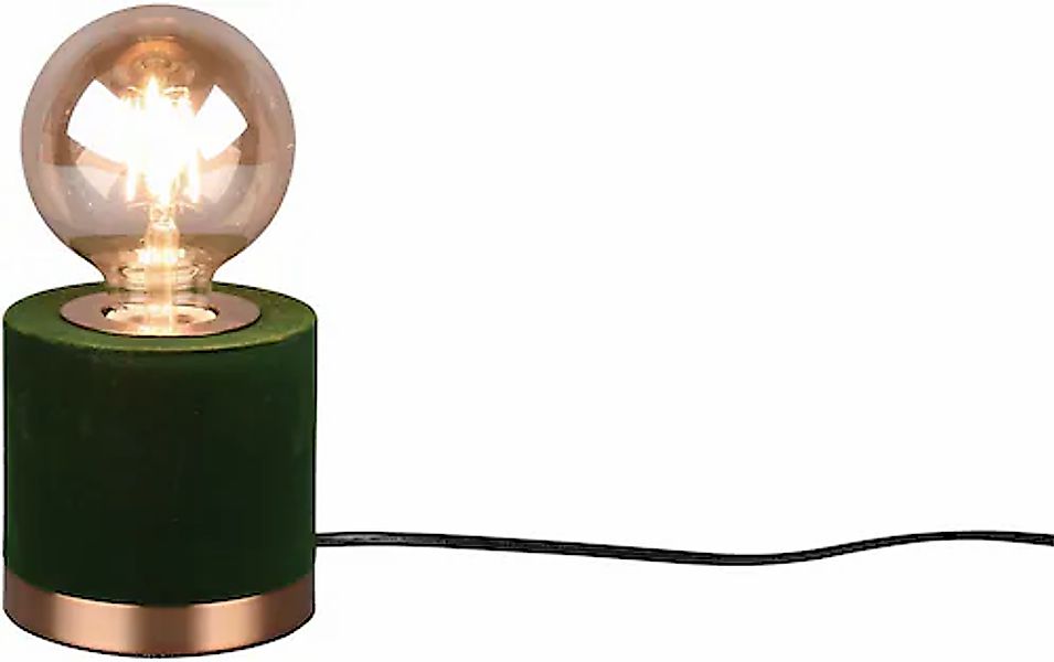 TRIO Leuchten Tischlampe »Judy«, messingfarben, Samtbezug, für Leuchtmittel günstig online kaufen