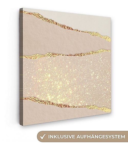 OneMillionCanvasses® Leinwandbild Glitzer - Luxus - Gold - Abstrakt, Fotodr günstig online kaufen