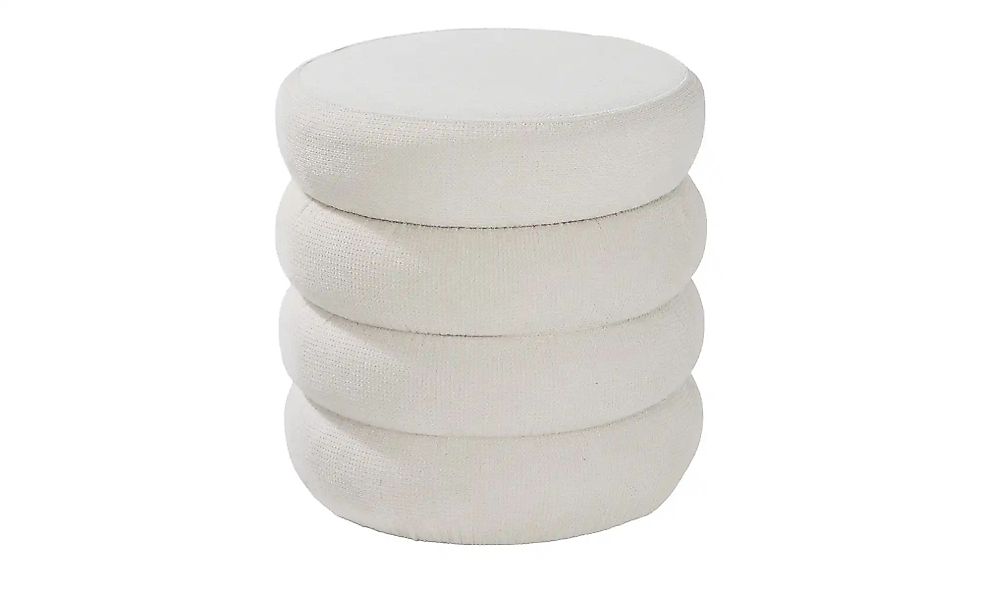 Polsterhocker  Viconovo ¦ creme ¦ Maße (cm): H: 43  Ø: 43 Polstermöbel > Ho günstig online kaufen