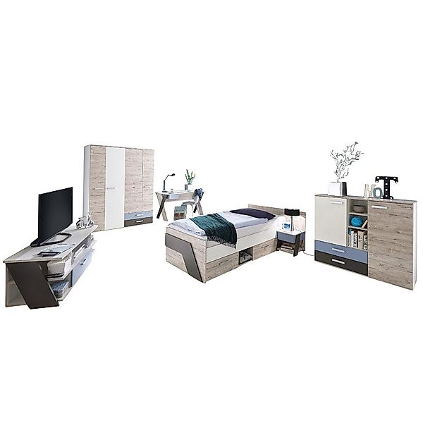 Lomadox Jugendzimmer-Set LEEDS-10, (Sparset, 6-tlg), Sandeiche günstig online kaufen