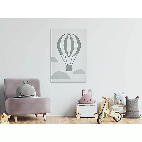 artgeist Wandbild Balloon Travel (1 Part) Vertical grau Gr. 40 x 60 günstig online kaufen