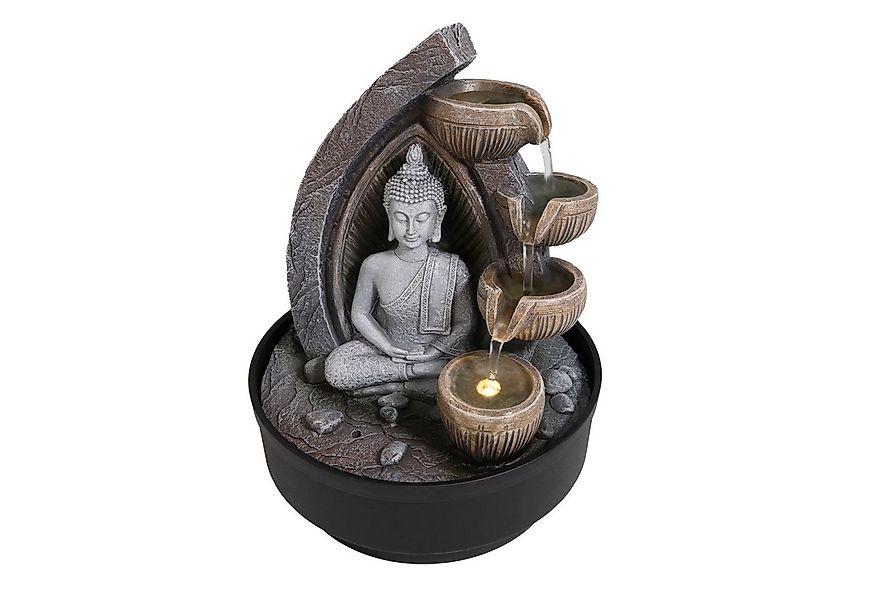 Lemodo Zimmerbrunnen Tischbrunnen Buddha mit Beleuchtung, mit LED-Beleuchtu günstig online kaufen