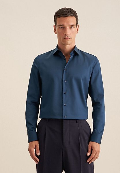 seidensticker Businesshemd "Schwarze Rose", Slim Kentkragen Uni günstig online kaufen