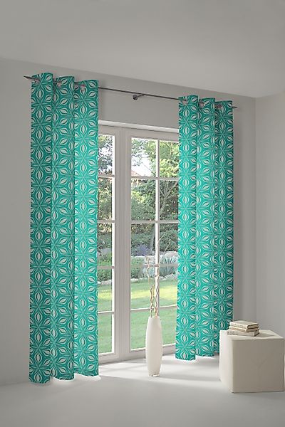 Adam Vorhang Retro Floret, Ösen (1 günstig online kaufen