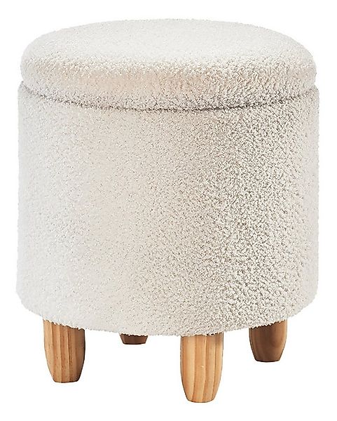 Kobolo Sitzhocker Hocker mit Aufbewahrung UPENDO – Bouclestoff (1 Stück, mi günstig online kaufen