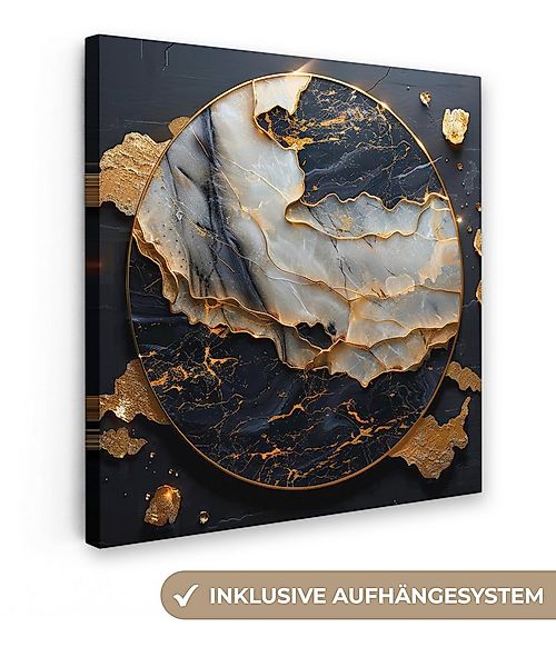 OneMillionCanvasses® Leinwandbild Kunst - Gold - Schwarz - Modern - Abstrak günstig online kaufen
