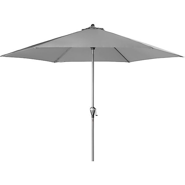 Doppler Marktschirm Active Ø 376 cm Hellgrau mit Kurbelmechanik günstig online kaufen