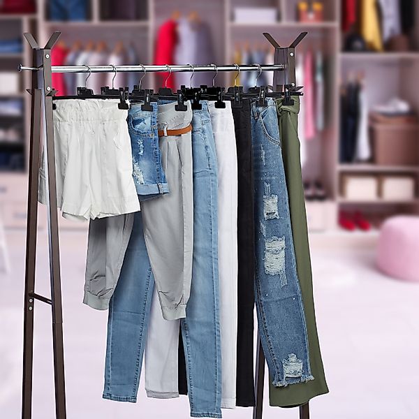 relaxdays Kleiderbügel 40x Hosenbügel Kunststoff günstig online kaufen