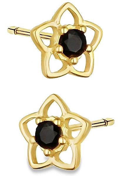 Limana Paar Ohrstecker 925 Silber Blumen 18k Gold vergoldet Damen Frauen Oh günstig online kaufen