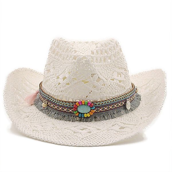 YRIIOMO Sonnenhut Handgefertigter Western Stil Strohhut günstig online kaufen