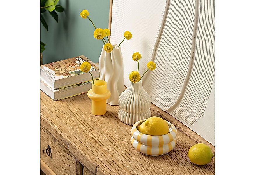 matches21 HOME & HOBBY Dekoschale Dekoschale bunt gestreift, orange weiß in günstig online kaufen