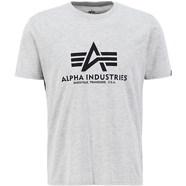 Alpha Industries  T-Shirts & Poloshirts Basic T-Shirt - grey heather günstig online kaufen