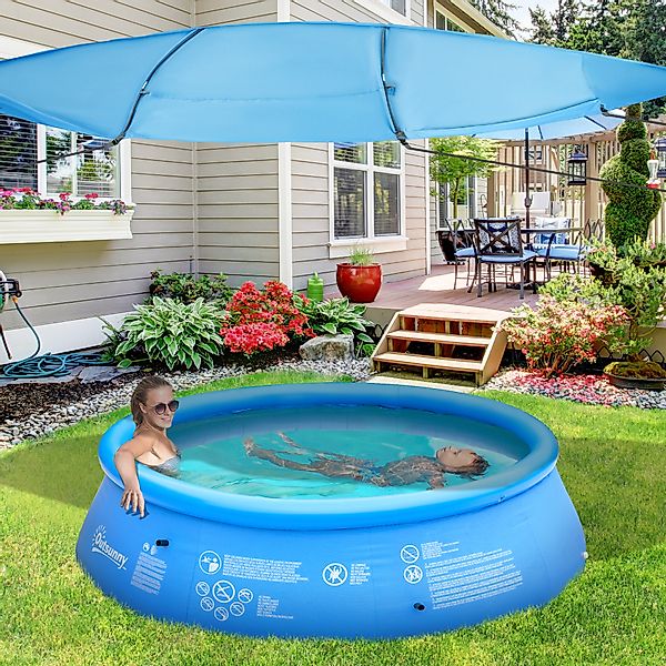 Outsunny Pool Sonnenschutzdach 360x175x120cm für 3,65m Whirlpool Überdachun günstig online kaufen