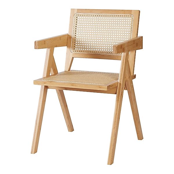 en.casa Esszimmerstuhl, »Asikkala« 79x50x50cm Bambus / günstig online kaufen