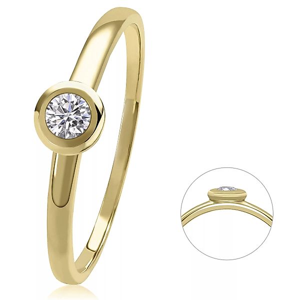 ONE ELEMENT Diamantring "0,08 ct Diamant Brillant Ring aus 585 Gelbgold", D günstig online kaufen