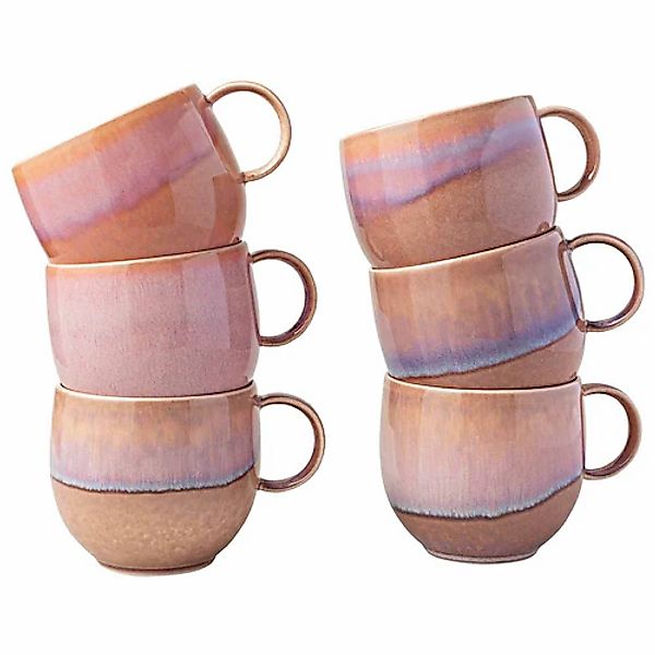 like. by Villeroy & Boch Becher »Henkelbecher Perlemor Coral 290 ml 6er Set günstig online kaufen