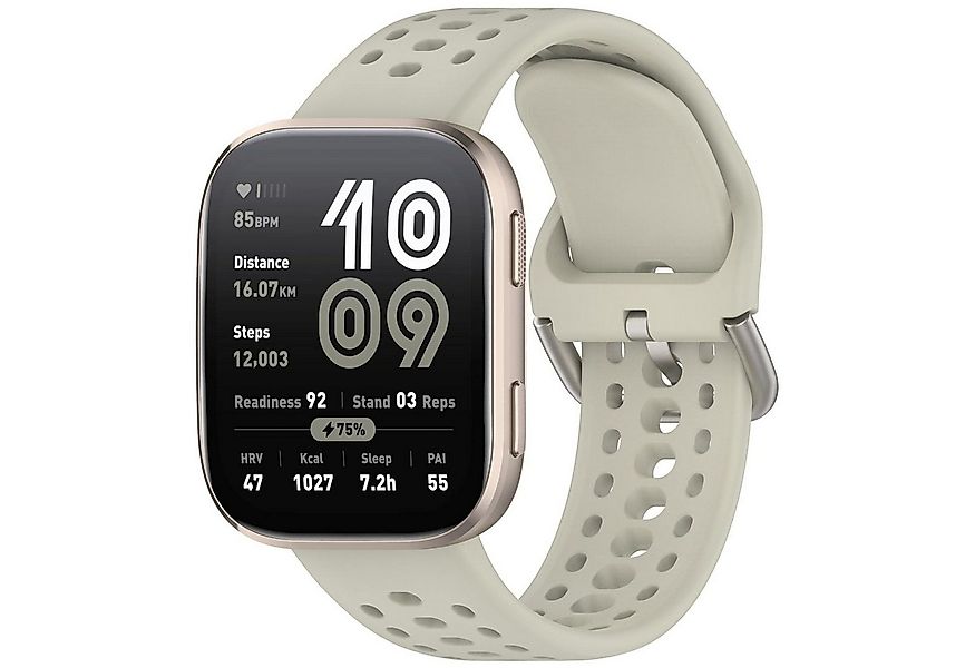 Wigento Smartwatch-Armband Für Amazfit Bip 6 Schnellverschluss Design Silik günstig online kaufen