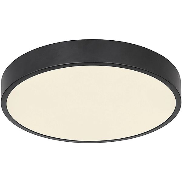 Globo LED-Deckenleuchte Lucena Ø 22 cm Metall Schwarz matt dimmbar günstig online kaufen