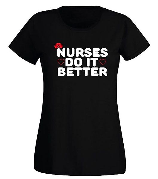 G-graphics T-Shirt Damen T-Shirt - Nurses do it better Slim-fit, mit trendi günstig online kaufen