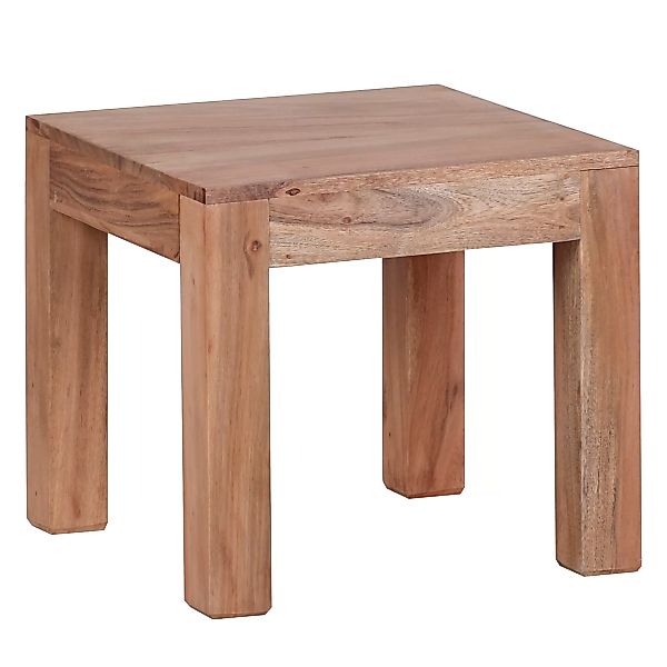 Couchtisch Massiv-Holz Akazie 45 cm breit Wohnzimmer-Tisch Design braun Lan günstig online kaufen