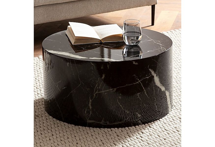 FINEBUY Couchtisch FB57494 Sofatisch MONOBLOC Rund Modern 60x60x30 cm Wohnz günstig online kaufen